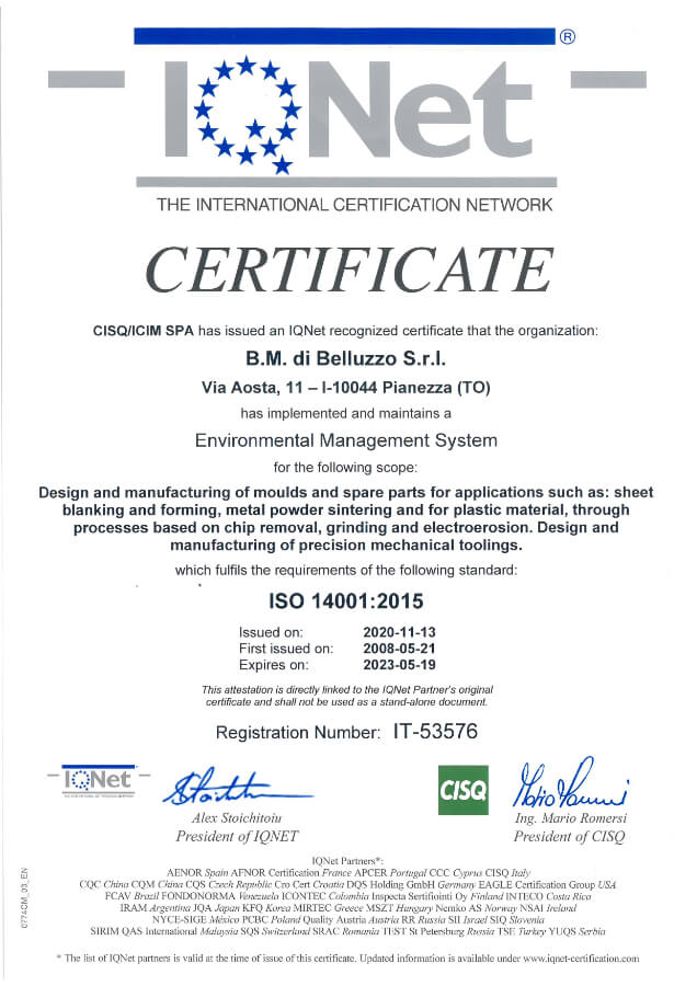 Certificato ISO 14000